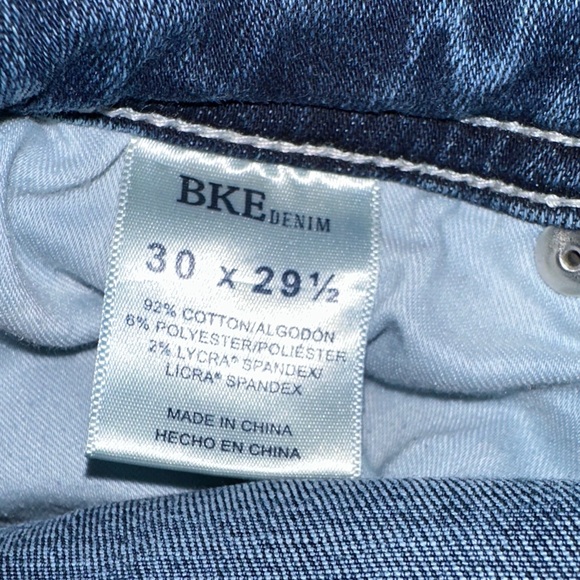 BKE Payton Women's Distressed Straight Jeans - Medium Blue 30x29.5 - Picture 8 of 9